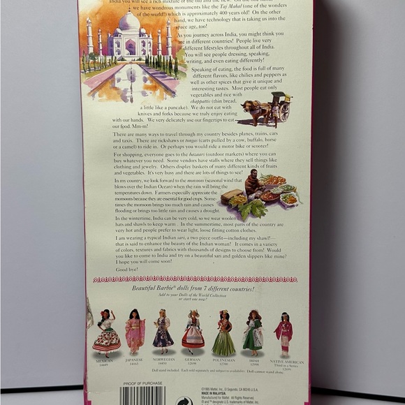 🇮🇳Barbie Cultural Collection Doll—Own a Piece of Barbie History - Picture 3 of 5